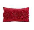 Axyaa Velvet Pink White 3D Chrysanthemum Throw Pillow Bouquet Model