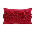 Axyaa Velvet Pink White 3D Chrysanthemum Throw Pillow Bouquet Model