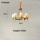 Axyaa Fabric Shade Iron Ceiling Chandelier for Bedroom Kitchen Living Room