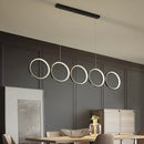 Axyaa Modern Minimalism Circle Ring LED Pendant Chandelier for Home Lighting