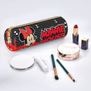 Axyaa Mickey Minnie Leather Pencil Case: Big Capacity School Supplies Pen Box