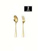 Axyaa Stainless Steel Fork and Spoon Set - Ideal for Home, Restaurant, Wedding, Party