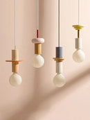 Axyaa Nordic Wooden LED Pendant Light Chandelier for Kitchen, Home, and Bedroom
