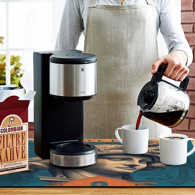 Axyaa Absorbent Sculpture Pattern Drying Mat - Kitchen & Bathroom Tableware Pad