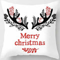 Christmas Elk Print Pillowcase 45x45cm for Sofa, Car, Bedroom, Living Room by Axyaa