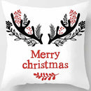 Christmas Elk Print Pillowcase 45x45cm for Sofa, Car, Bedroom, Living Room by Axyaa