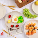 Axyaa Cream Wheats Straw Plates Set: Unbreakable, Deep Dinner Plate, Lightweight Tray