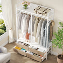 Axyaa Clothes Organizer with Drawers, Hooks, and Shelves