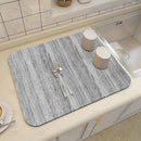 Axyaa Wood Grain Print Placemat Set for Kitchen Tableware, Coffee, and Draining Mats.