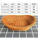 Axyaa Oval Rattan Storage Basket for Kitchen, Home Décor, and Organization