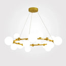 Axyaa Magic Beans Glass Ball LED Ceiling Chandelier – Modern Home Decor Lighting