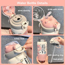 Axyaa Kids 500ml Insulated Stainless Steel Water Bottle with Straw Handle