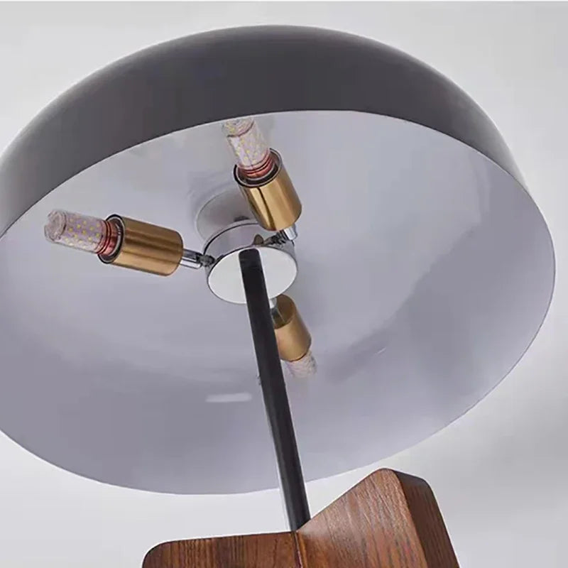 Axyaa Classical Wood Floor Lamp - E27 Bulb, Home Art Deco Lighting