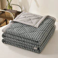 Axyaa Striped Checkered Thin Summer Blanket | Skin-Friendly & Cool Blanket