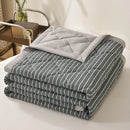 Axyaa Striped Checkered Thin Summer Blanket | Skin-Friendly & Cool Blanket