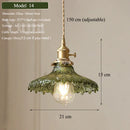 Axyaa Green Glass Pendant Light Modern Chandelier for Kitchen Island