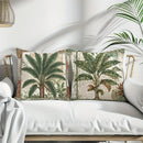Axyaa Retro Tropical Plant Leaf Tree Print Pillowcase for Home Room Decoration