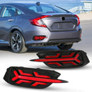 Axyaa LED Rear Bumper Reflector Light for Honda Civic 2016-2020 Dynamic Turn Signal