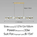 Axyaa Gold Glass Ball Pendant Chandelier for Bedroom Living Rooms Restaurant Lighting