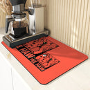 Axyaa Halloween Black Cat Skull Castle Kitchen Drying Mat