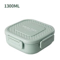 Axyaa Double-deck Divided Plastic Lunch Box - Kids Bento Box for Picnic & Fruit Salad