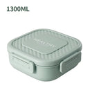 Axyaa Double-deck Divided Plastic Lunch Box - Kids Bento Box for Picnic & Fruit Salad
