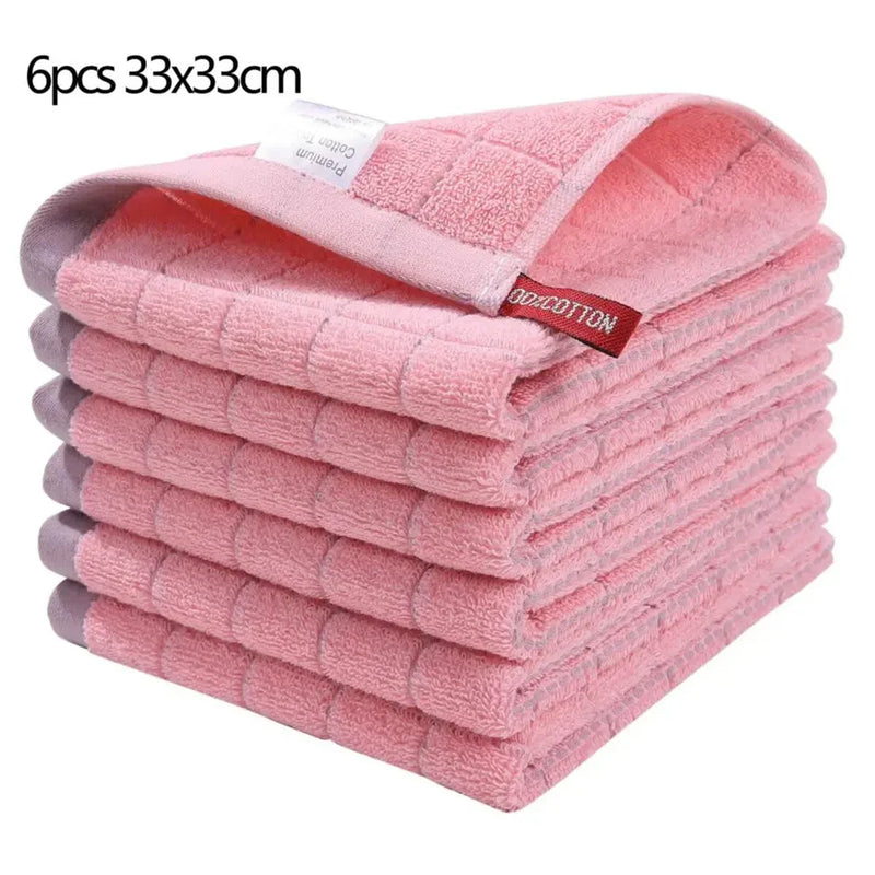 Axyaa Cotton Kitchen Towels Set of 4, Ultra Soft Absorbent Dishcloths