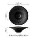 Axyaa Striped Ceramic Plate Set for Molecular Cuisine and Restaurant Tableware