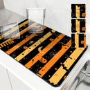 Axyaa Halloween Draining Mat: Absorbent, Antiskid, Quick Dry Kitchen & Bathroom Drain Pad