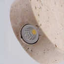 Axyaa Wabi Sabi Wood Pendant Light Yellow Travertine Table Minimalist LED Lamp