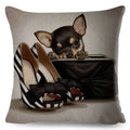 Axyaa Cartoon Pet Dog Print Pillow Covers 45x45cm for Home and Car Decor