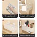 Axyaa Aluminum Comb Rack Bathroom Organizer with Wall-mounted Storage Box