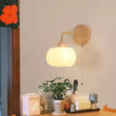 Axyaa Wood Canopy LED Wall Light Fixture with Pull Chain Switch