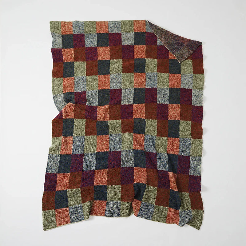 Axyaa Buffalo Grid Microfiber Knit Throw Blanket - Soft & Cozy 51x63inch