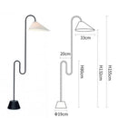 Axyaa Music Note Designer Vertical Floor Lamp - Scandinavian Style Vintage Living Room Lighting