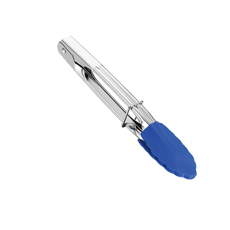 Axyaa Silicone Head Food Tongs with Stainless Steel Handle