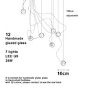 Axyaa Glazed Glass Bubble Pendant LED Light Fixture