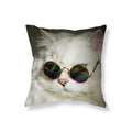 Axyaa Black Cat Cushion Cover for Sofa, Car, Office, Game Chair - Cute & Funny