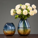 Axyaa Glass Luxury Vase for Home Decoration & Artificial Flowers