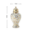 Axyaa Ceramic Light Luxury Electroplated Vase: European Style Decorative Storage Craft
