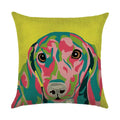 Axyaa Cartoon Dog Linen Pillowcase 45*45cm