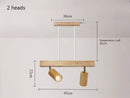 Axyaa Wooden Pendant Light: Adjustable LED Spotlight for Restaurant, Living Room, Bedroom