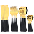 Black Stainless Steel Cutlery Set for Family Parties by Axyaa