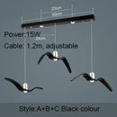 Axyaa Seagull Resin Chandelier - Nordic Creative Bird Shape LED Lighting