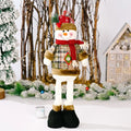 Axyaa Christmas Doll Ornaments Santa Snowman Elk Flexible Decor Xmas Gift
