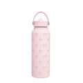 Axyaa Pink Daisy Insulated Stainless Steel Water Bottle