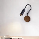 Axyaa Wabi Sabi Black Travertine Stone LED Wall Lamp Hose Adjustable Arandela