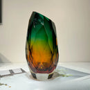 Axyaa Handcrafted Glass Vase in Modern Light Luxury Two-Tone Style