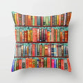 Axyaa Retro Library Pattern Pillowcase for Home and Office Decor