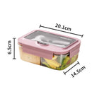 Axyaa Lunch Box Set: Leakproof, Microwave Safe, Divided, for Office Workers, Picnic, Camping